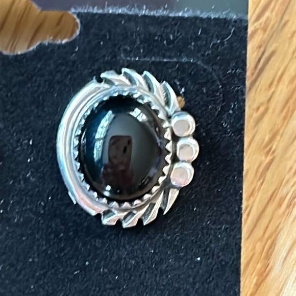 Vintage Onyx Earrings - Picture 2 of 4